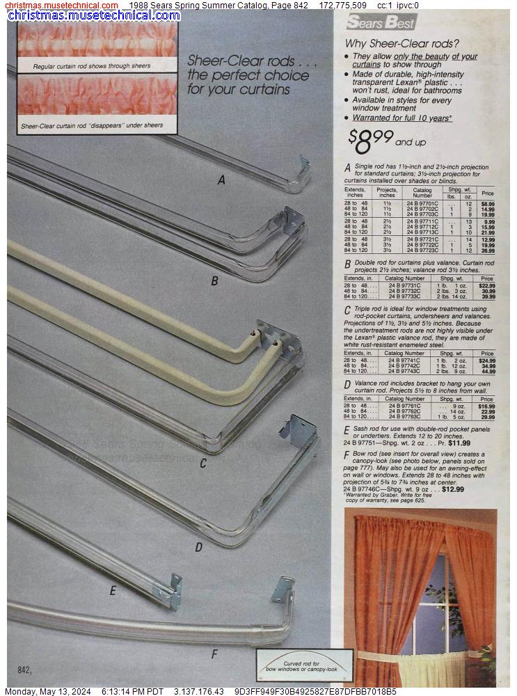 1988 Sears Spring Summer Catalog, Page 842