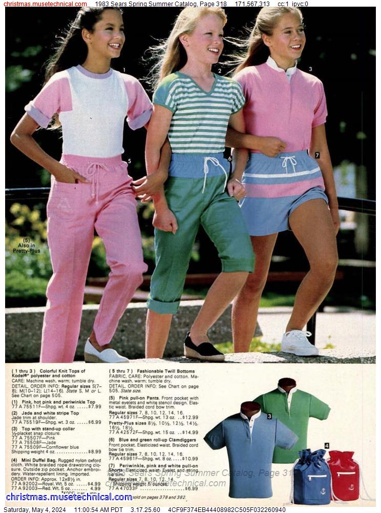 1983 Sears Spring Summer Catalog, Page 318