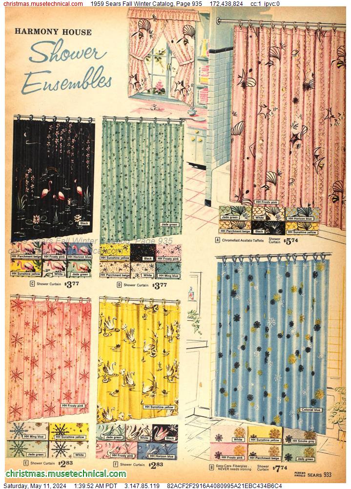 1959 Sears Fall Winter Catalog, Page 935