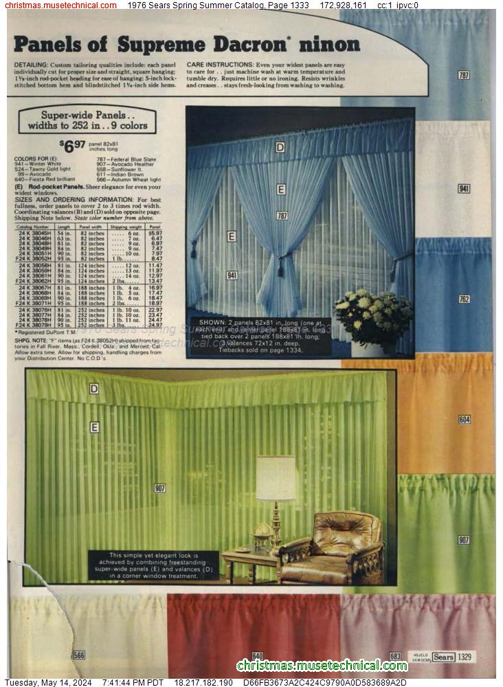 1976 Sears Spring Summer Catalog, Page 1333