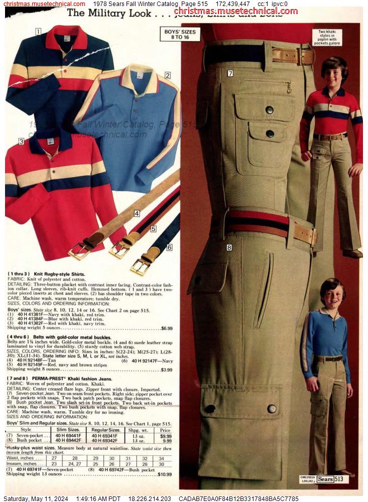1978 Sears Fall Winter Catalog, Page 515