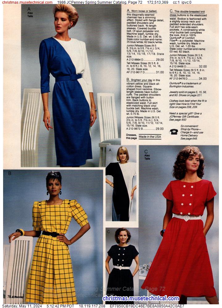 1986 JCPenney Spring Summer Catalog, Page 72