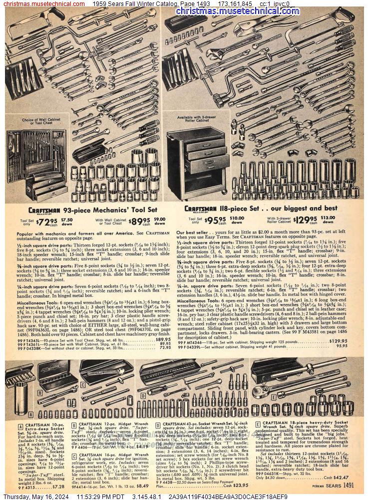 1959 Sears Fall Winter Catalog, Page 1493
