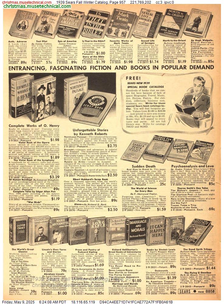1939 Sears Fall Winter Catalog, Page 957