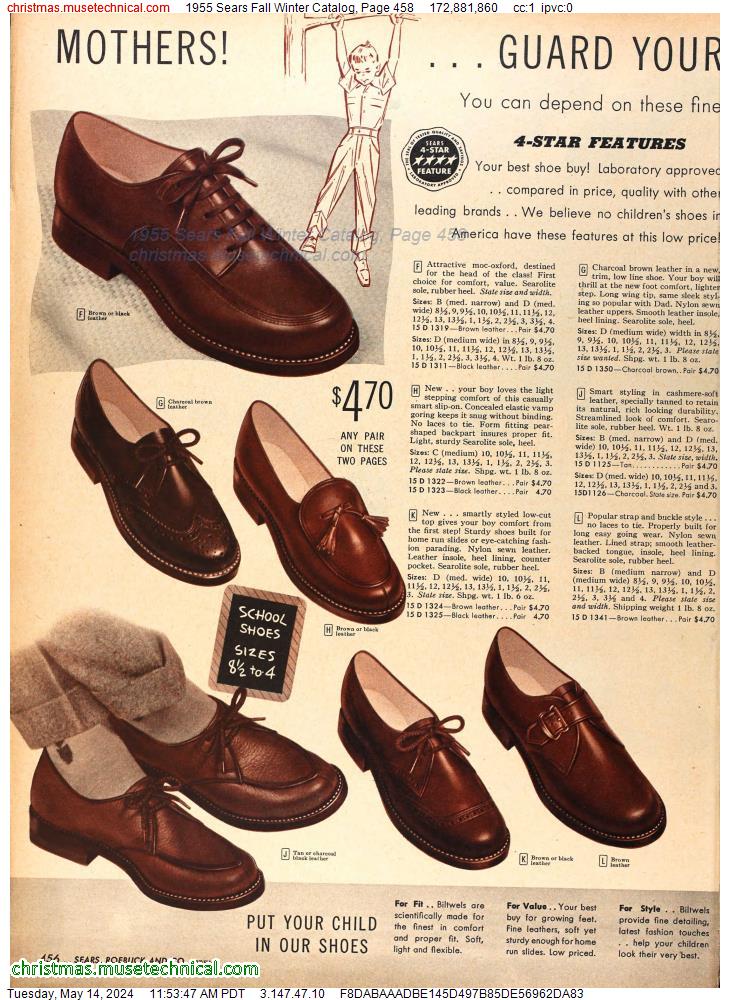 1955 Sears Fall Winter Catalog, Page 458