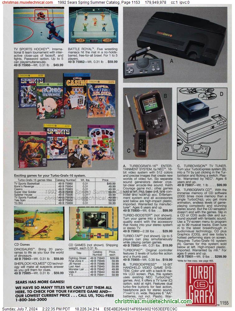 1992 Sears Spring Summer Catalog, Page 1153