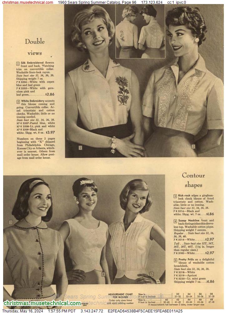 1960 Sears Spring Summer Catalog, Page 96