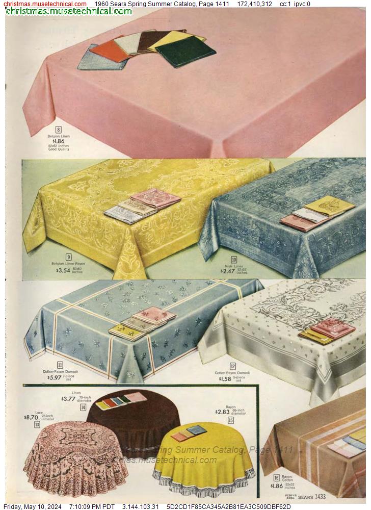 1960 Sears Spring Summer Catalog, Page 1411