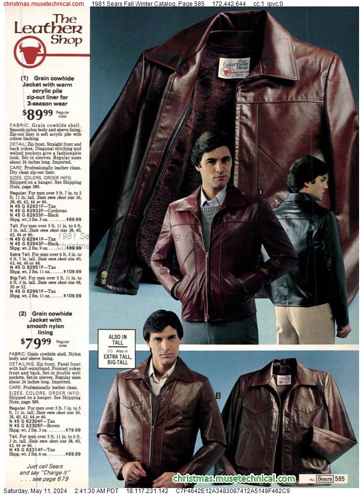 1981 Sears Fall Winter Catalog, Page 585