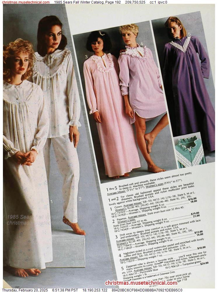 1985 Sears Fall Winter Catalog, Page 192