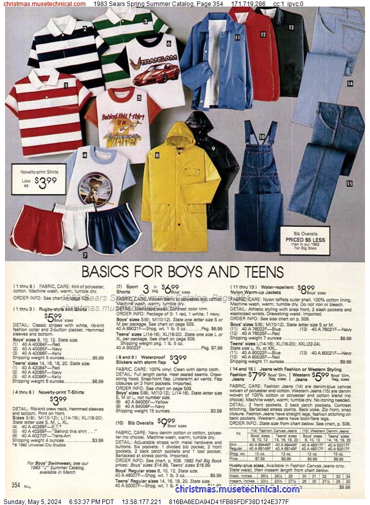 1983 Sears Spring Summer Catalog, Page 354