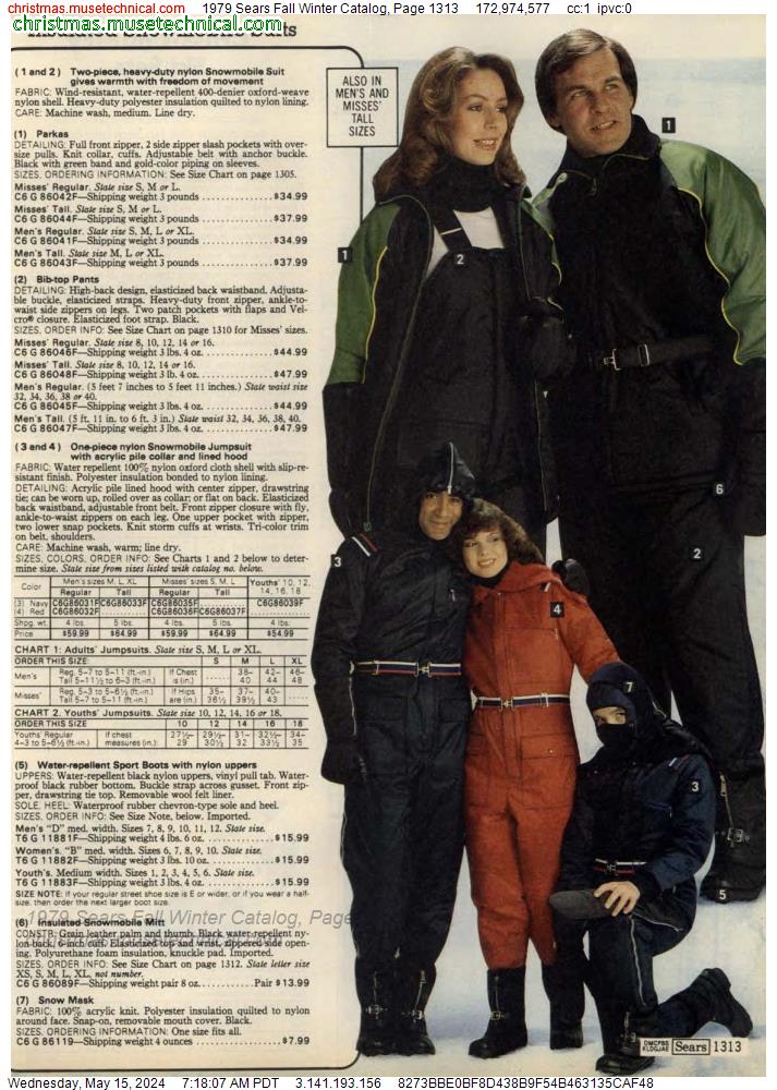 1979 Sears Fall Winter Catalog, Page 1313