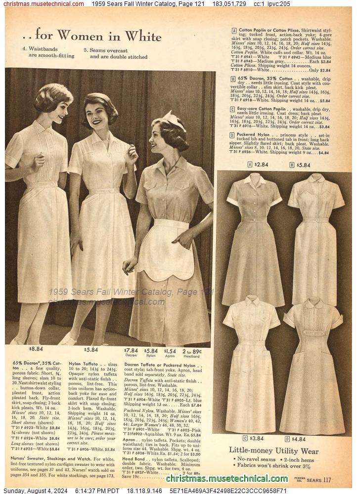 1959 Sears Fall Winter Catalog, Page 121