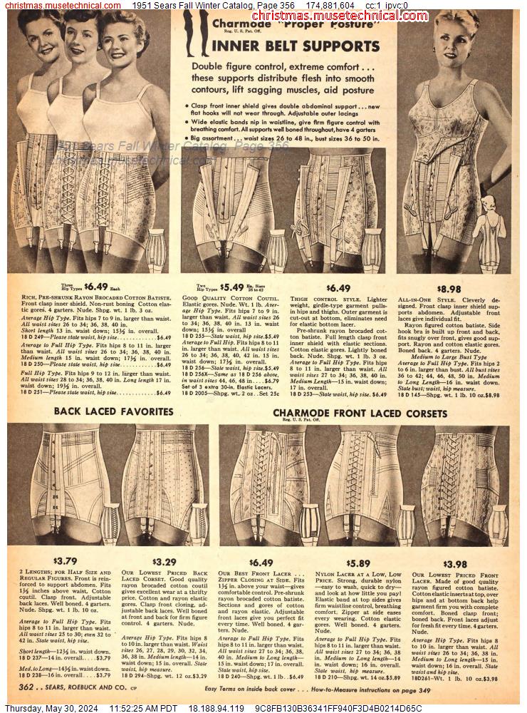 1951 Sears Fall Winter Catalog, Page 356