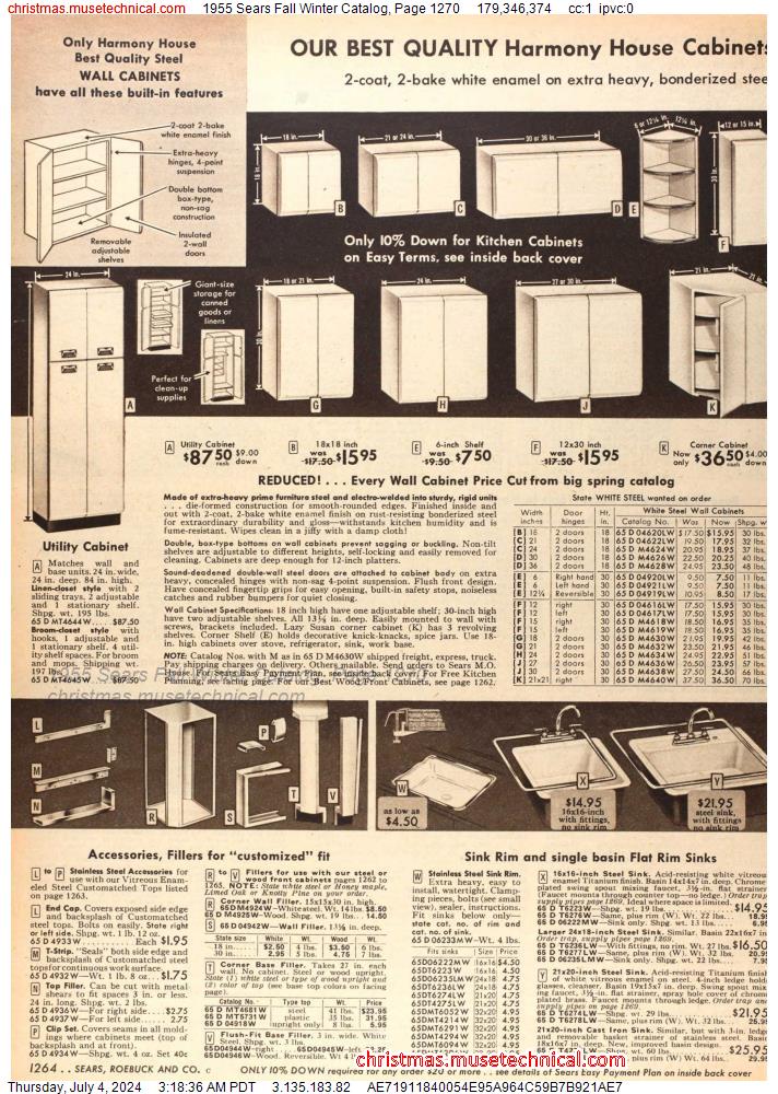 1955 Sears Fall Winter Catalog, Page 1270
