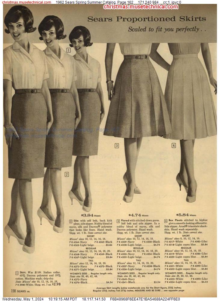1962 Sears Spring Summer Catalog, Page 162