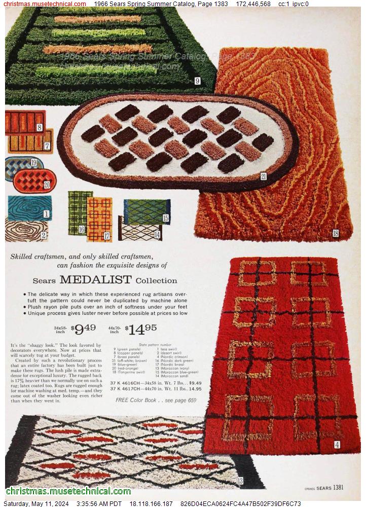 1966 Sears Spring Summer Catalog, Page 1383