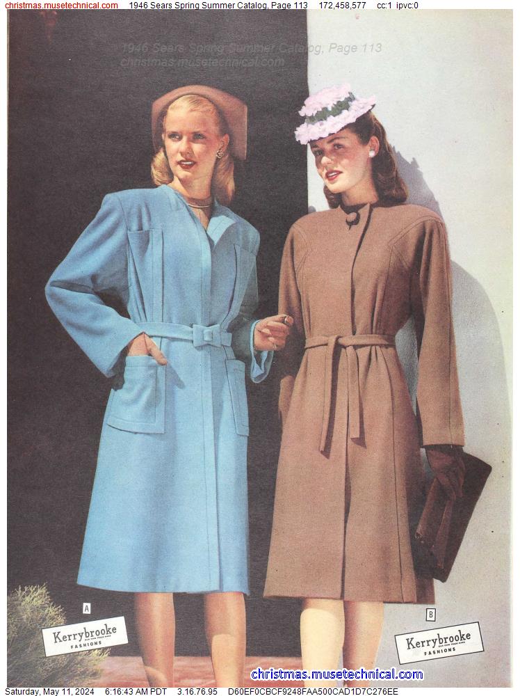 1946 Sears Spring Summer Catalog, Page 113