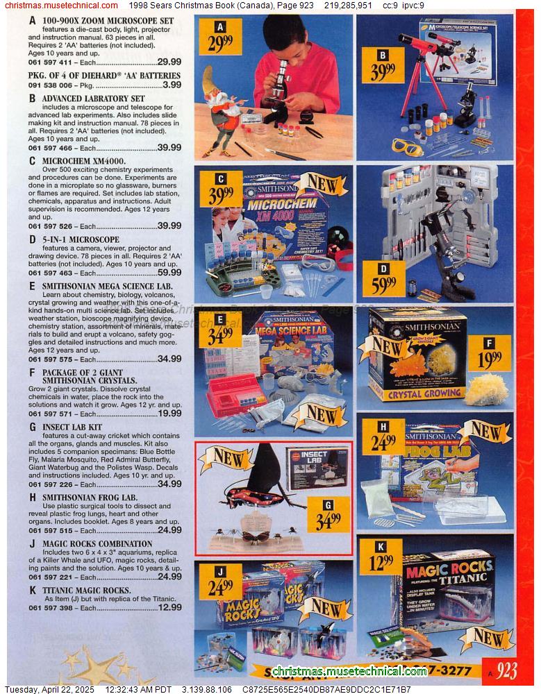 1998 Sears Christmas Book (Canada), Page 923