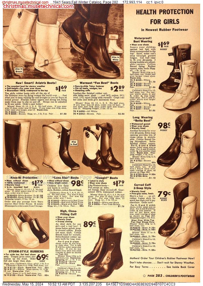 1941 Sears Fall Winter Catalog, Page 282