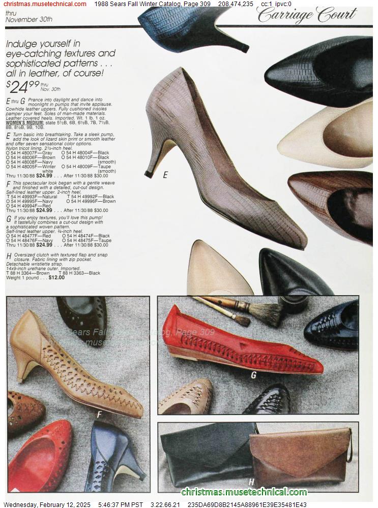 1988 Sears Fall Winter Catalog, Page 309