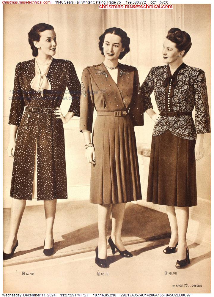 1946 Sears Fall Winter Catalog, Page 75