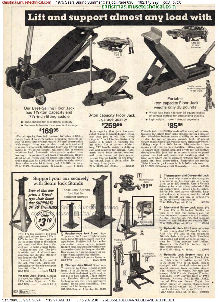 1975 Sears Spring Summer Catalog, Page 636