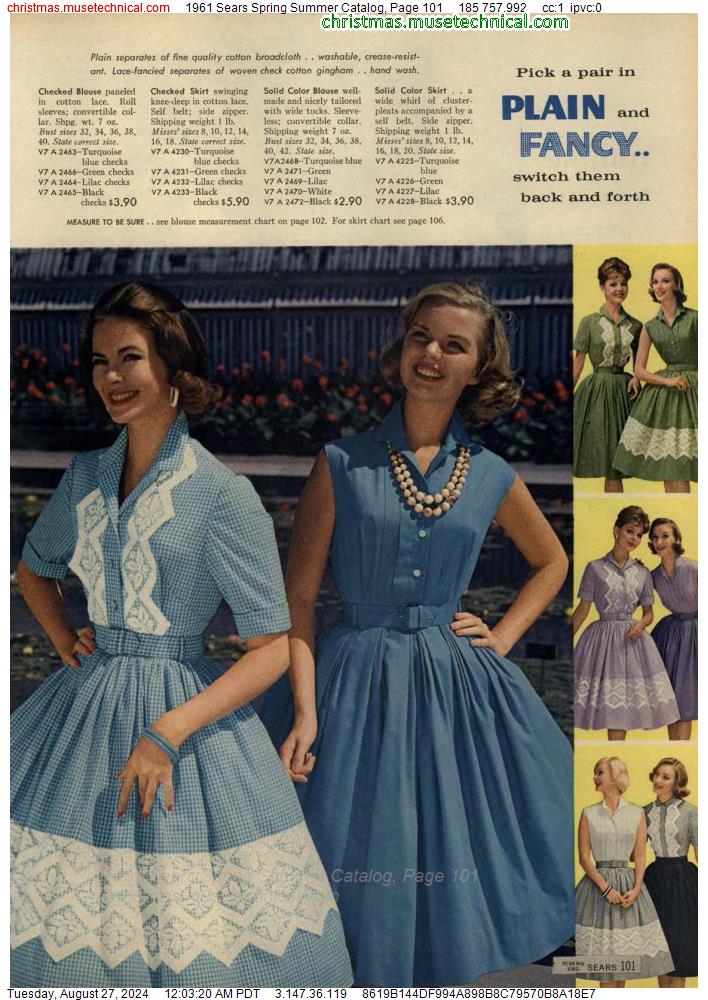 1961 Sears Spring Summer Catalog, Page 101