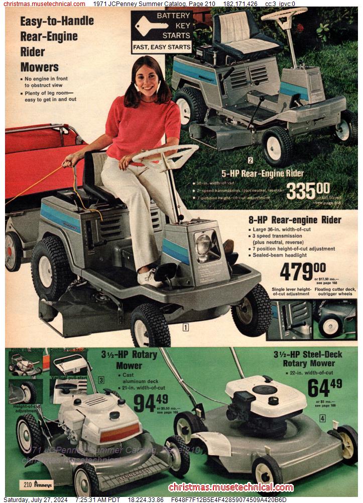 1971 JCPenney Summer Catalog, Page 210