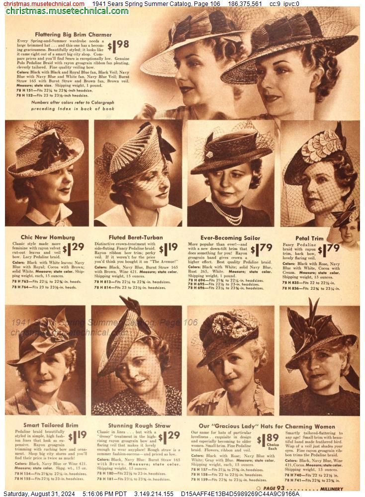 1941 Sears Spring Summer Catalog, Page 106