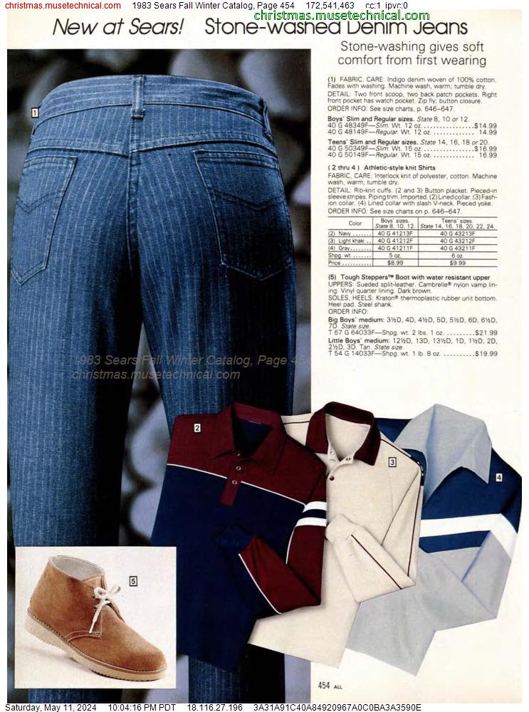 1983 Sears Fall Winter Catalog, Page 454