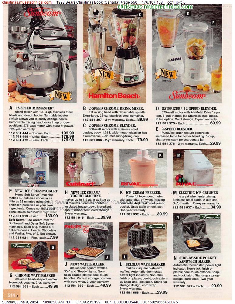 1998 Sears Christmas Book (Canada), Page 550