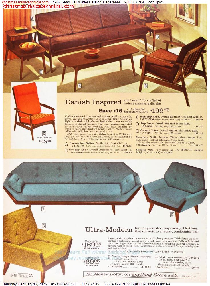 1967 Sears Fall Winter Catalog, Page 1444