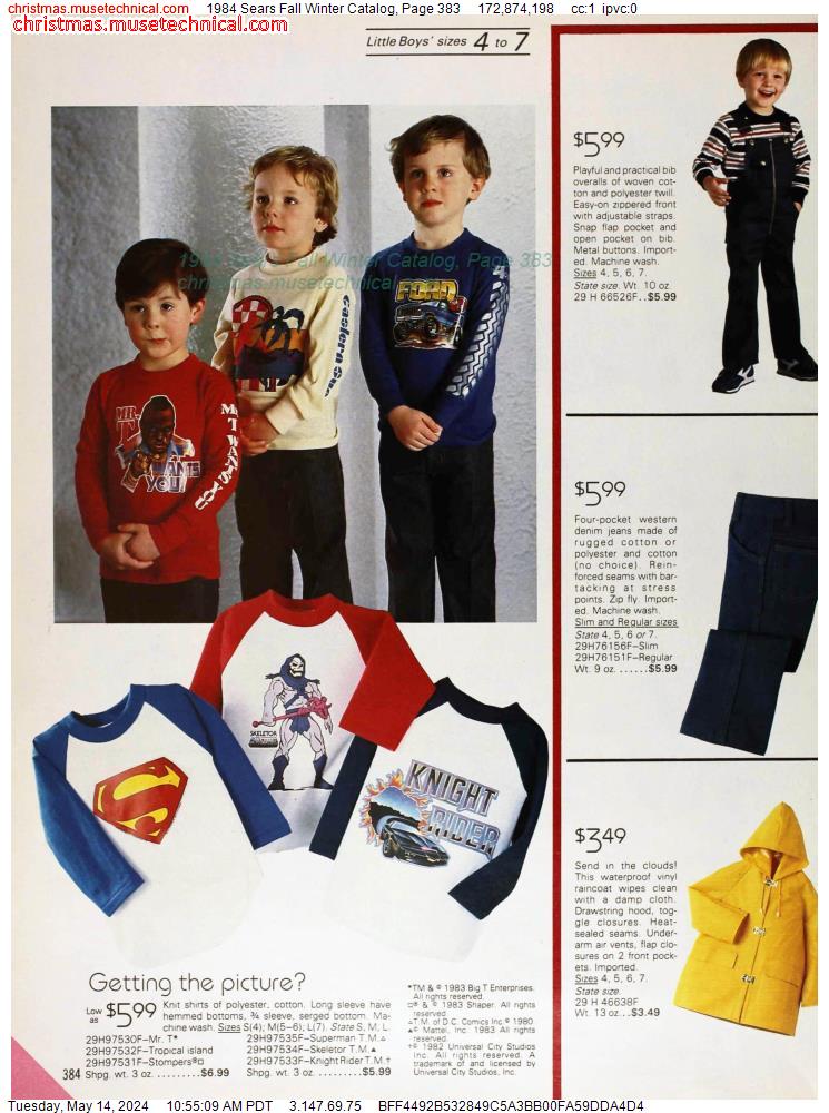 1984 Sears Fall Winter Catalog, Page 383