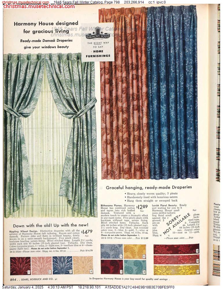 1946 Sears Fall Winter Catalog, Page 798