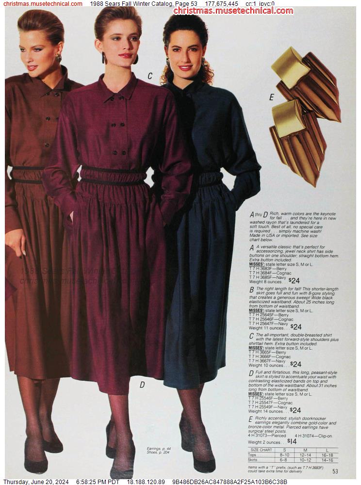 1988 Sears Fall Winter Catalog, Page 53