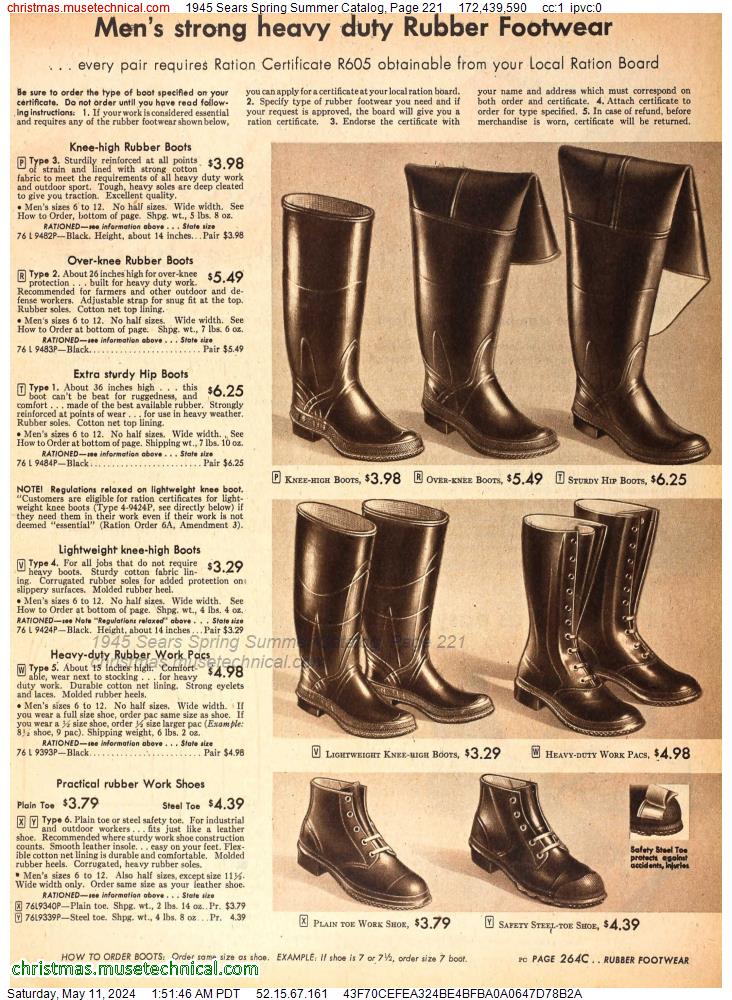 1945 Sears Spring Summer Catalog, Page 221