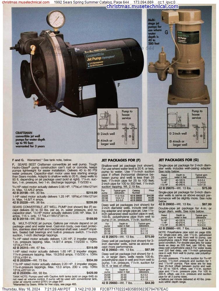 1992 Sears Spring Summer Catalog, Page 644