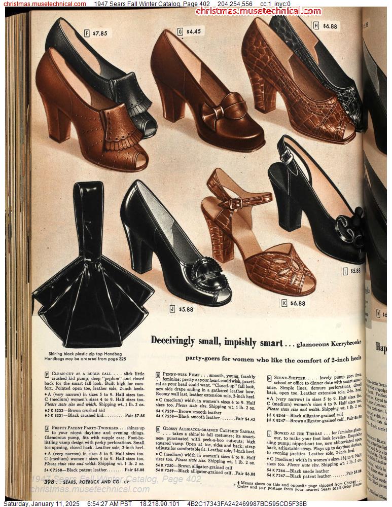 1947 Sears Fall Winter Catalog, Page 402