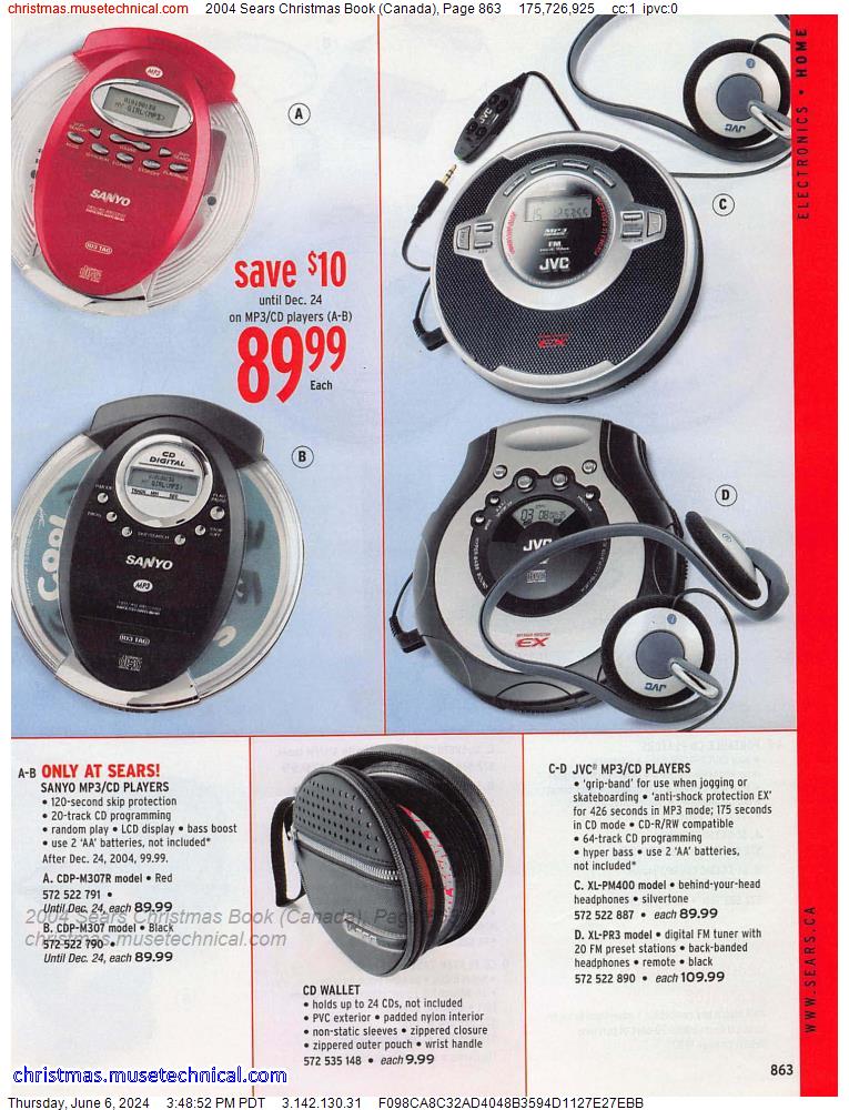 2004 Sears Christmas Book (Canada), Page 863