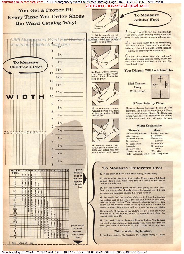 1966 Montgomery Ward Fall Winter Catalog, Page 504
