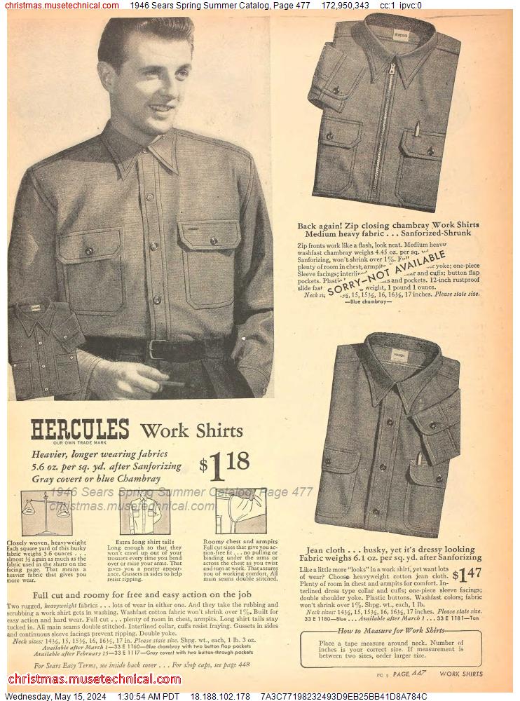 1946 Sears Spring Summer Catalog, Page 477