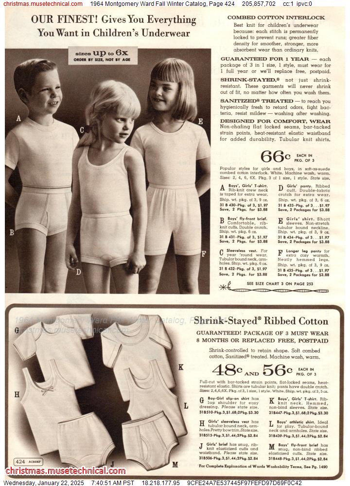 1964 Montgomery Ward Fall Winter Catalog, Page 424