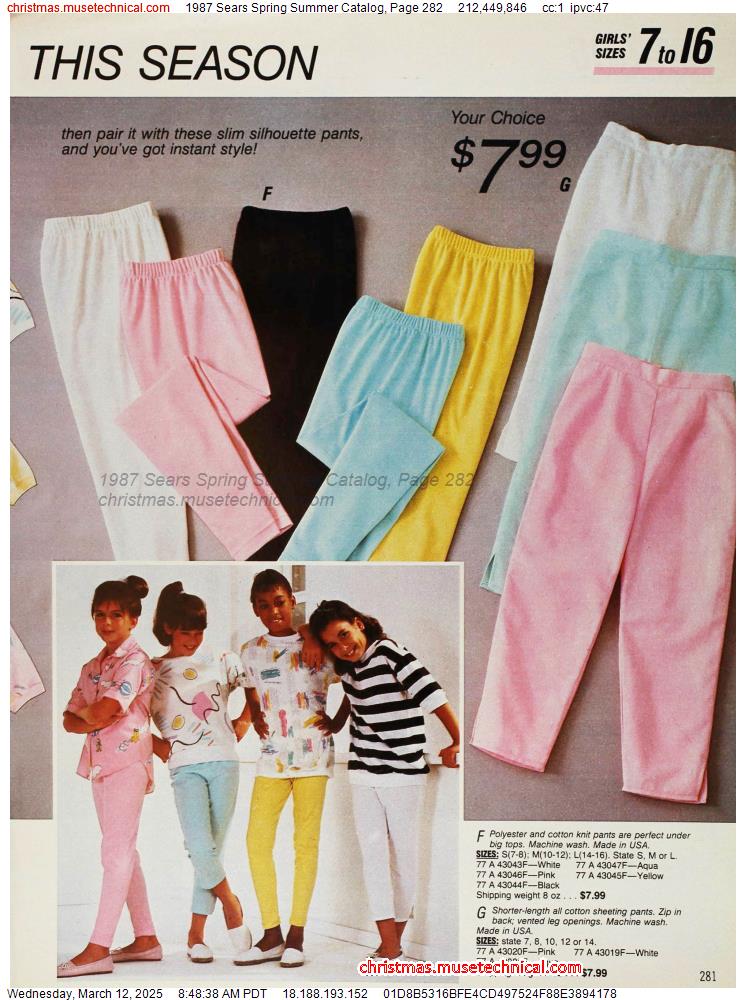 1987 Sears Spring Summer Catalog, Page 282