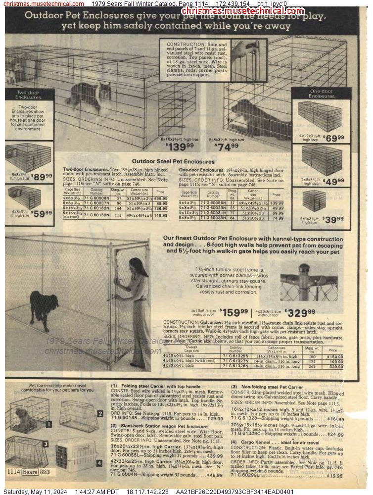 1979 Sears Fall Winter Catalog, Page 1114