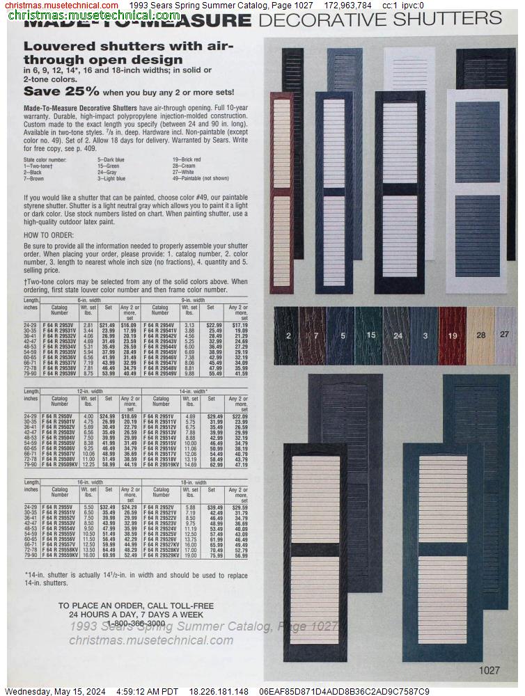 1993 Sears Spring Summer Catalog, Page 1027
