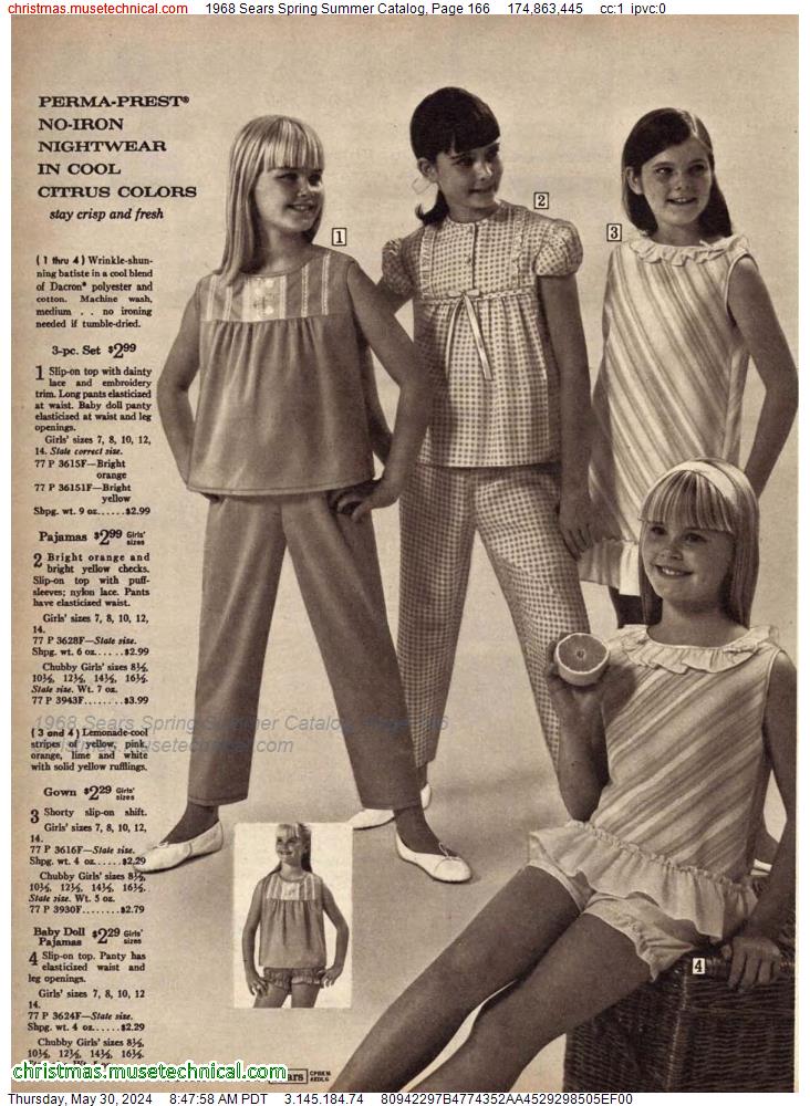 1968 Sears Spring Summer Catalog, Page 166