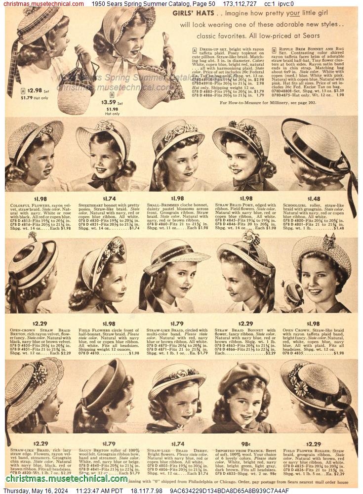 1950 Sears Spring Summer Catalog, Page 50