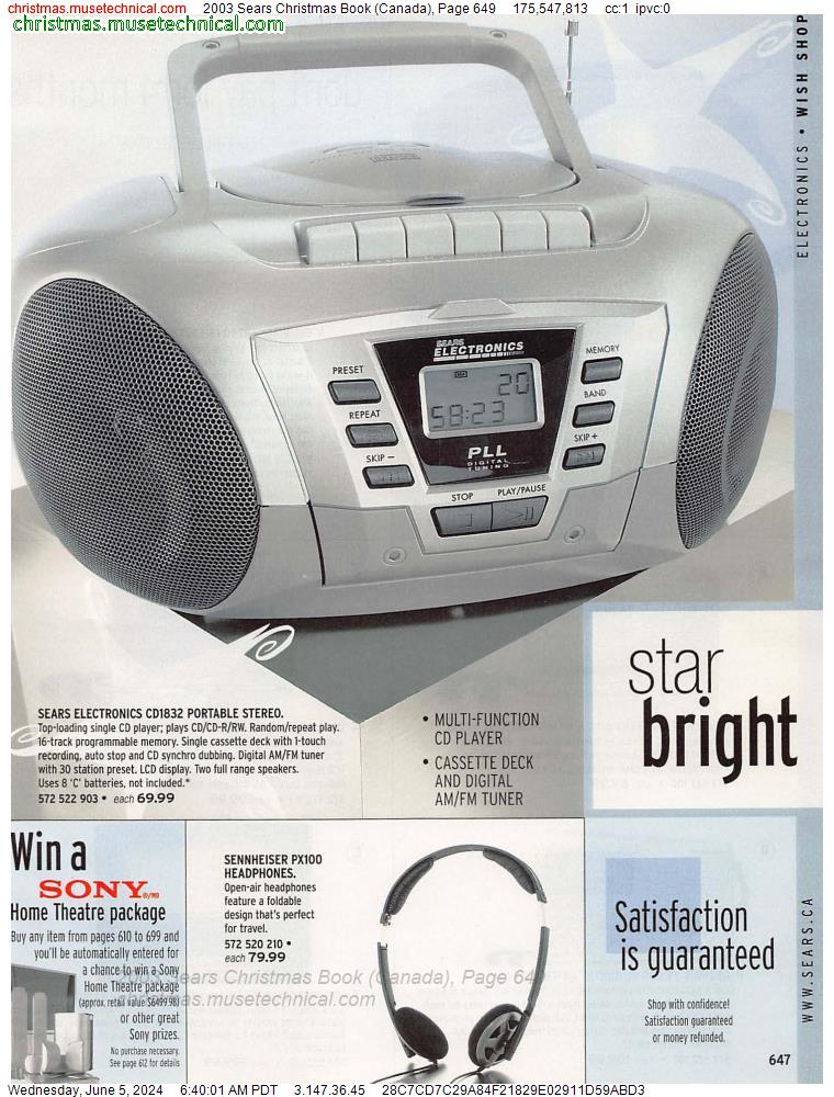 2003 Sears Christmas Book (Canada), Page 649
