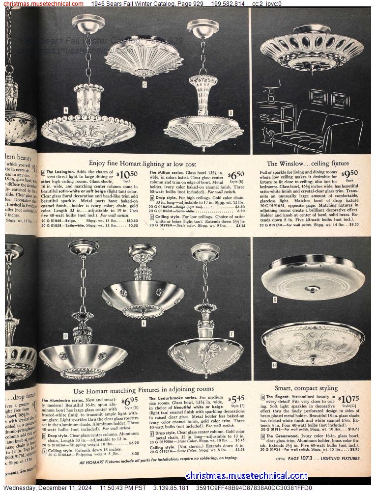 1946 Sears Fall Winter Catalog, Page 929